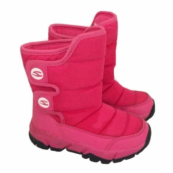 Ubfen Pink Boots Snow boots Girls Winter Warm Waterproof Outdoor Slip Resistant - Picture 1 of 12